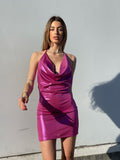 Abito lux Fuxia schiena aperta