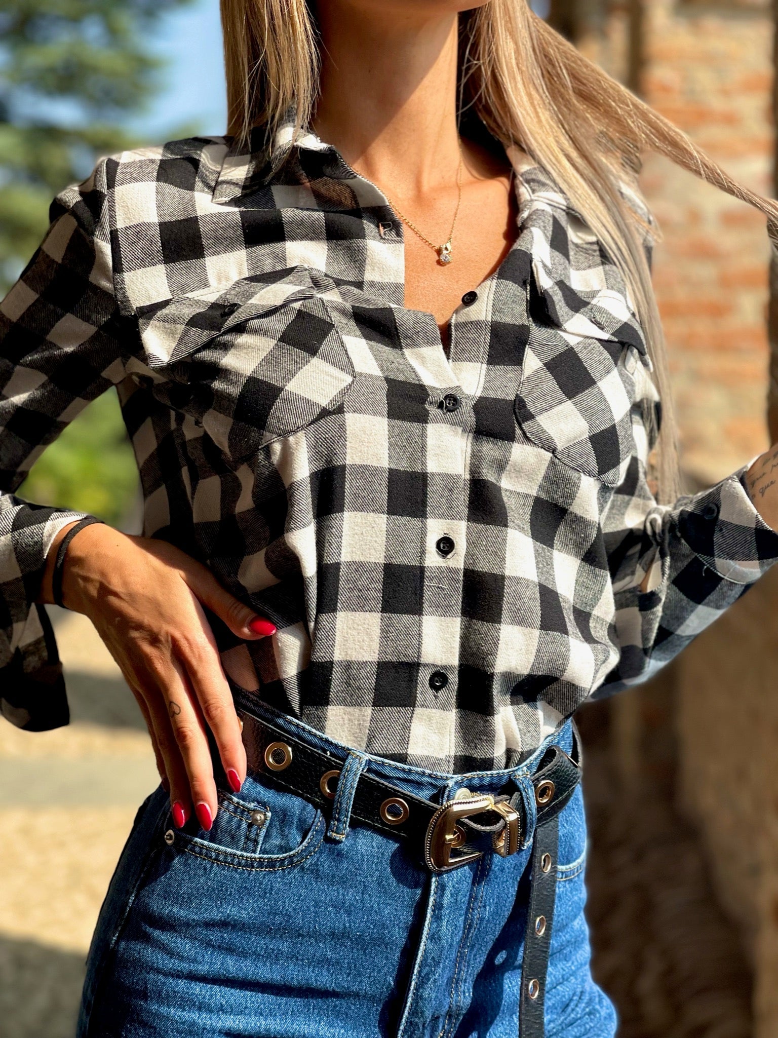 Camicia a quadri Black & White