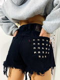 Short Levi’s Vintage nero con borchie