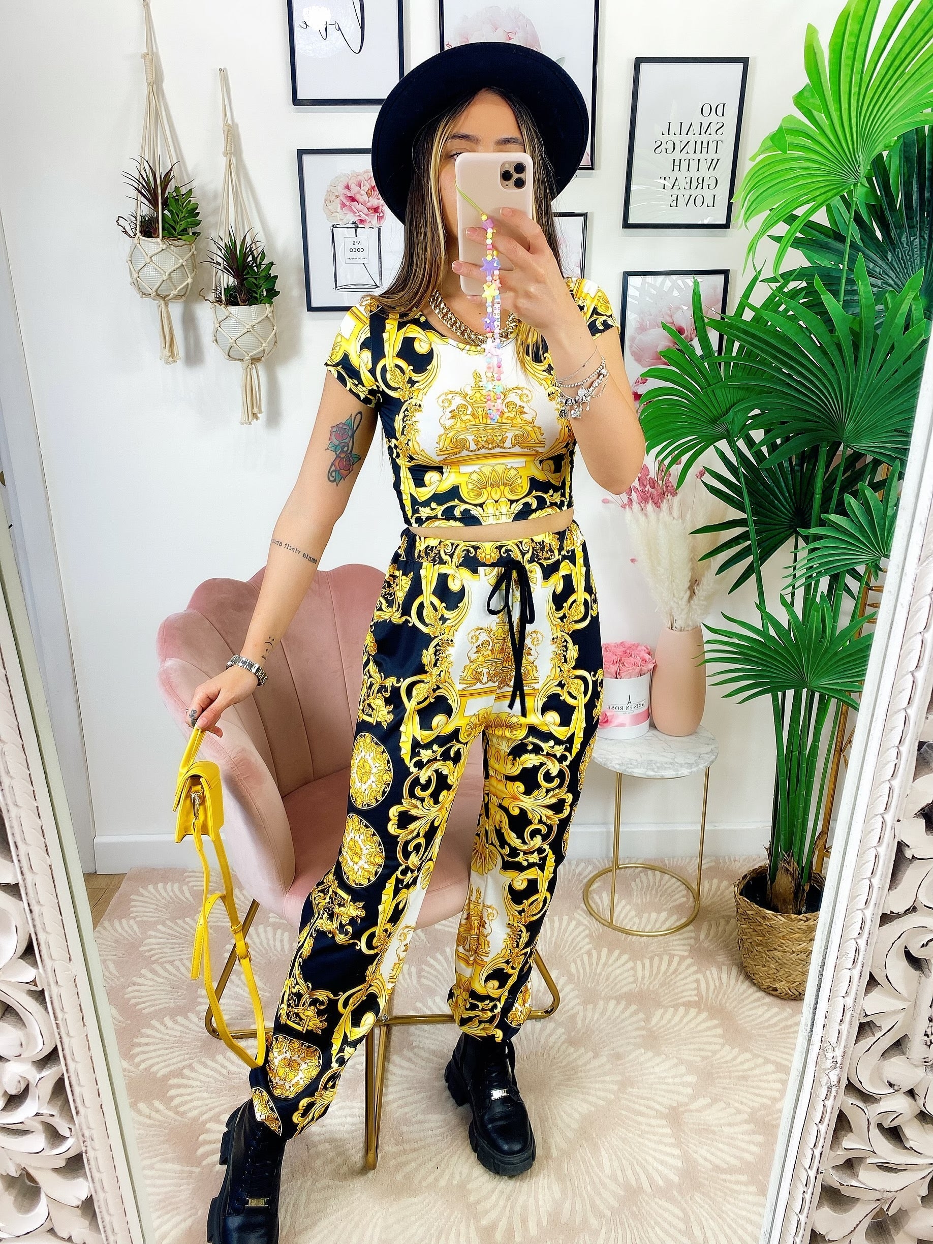 Completo Maglia e Pantalone etnico base Nera