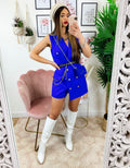 Tutina a Blazer con borsetta Blu