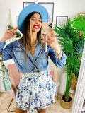 Giacca di jeans con Incrocio