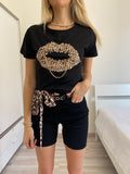 Short midi Nero