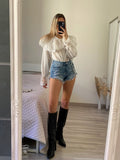 Camicia in pizzo bianca