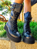 Biker Black alto con cinghia
