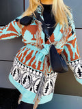 Cardigan Verdeacqua con frange e cinta