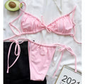 Bikini con lacci Rosa