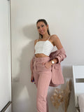 Completo giacca e pantalone cipria