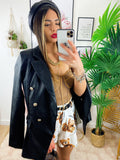 Blazer in ecopelle Nero