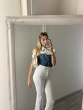 Camicia in jeans con strass