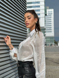 Camicia bianca con strass