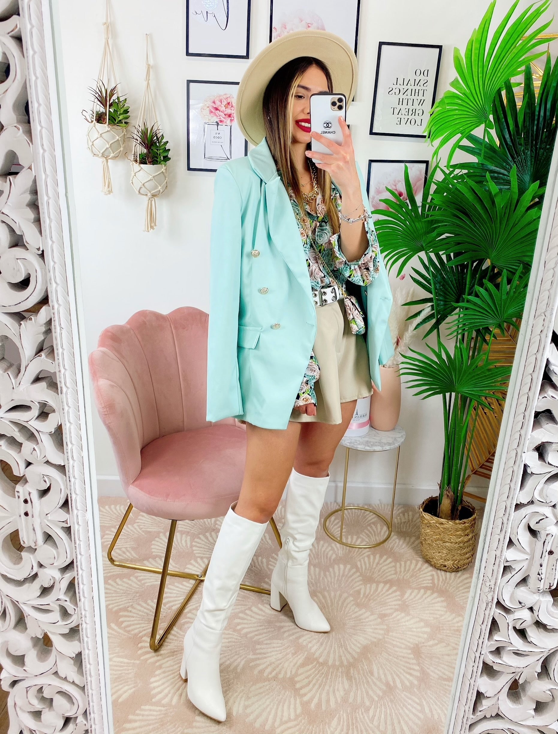 Blazer in ecopelle Tiffany