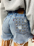 Short Levi’s Vintage bagno medio con borchie