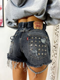 Short Levi’s Vintage con Borchie bagno grigio