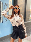 Short nero con cintura