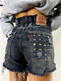 Short Levi’s Vintage con Borchie bagno grigio scuro