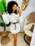 Maxi felpa easy bianca