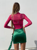 Camicia velata con corpino Fuxia