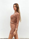 Abito in maglia a trama nude