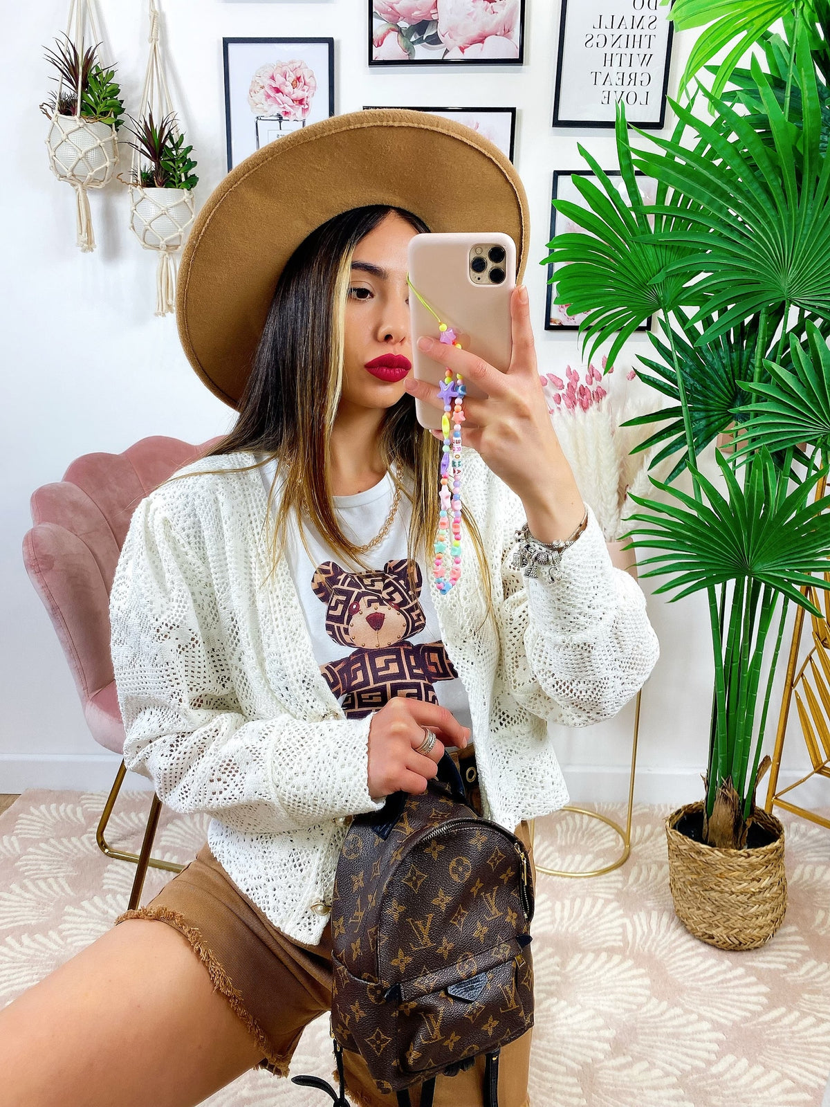 Cardigan corto traforato