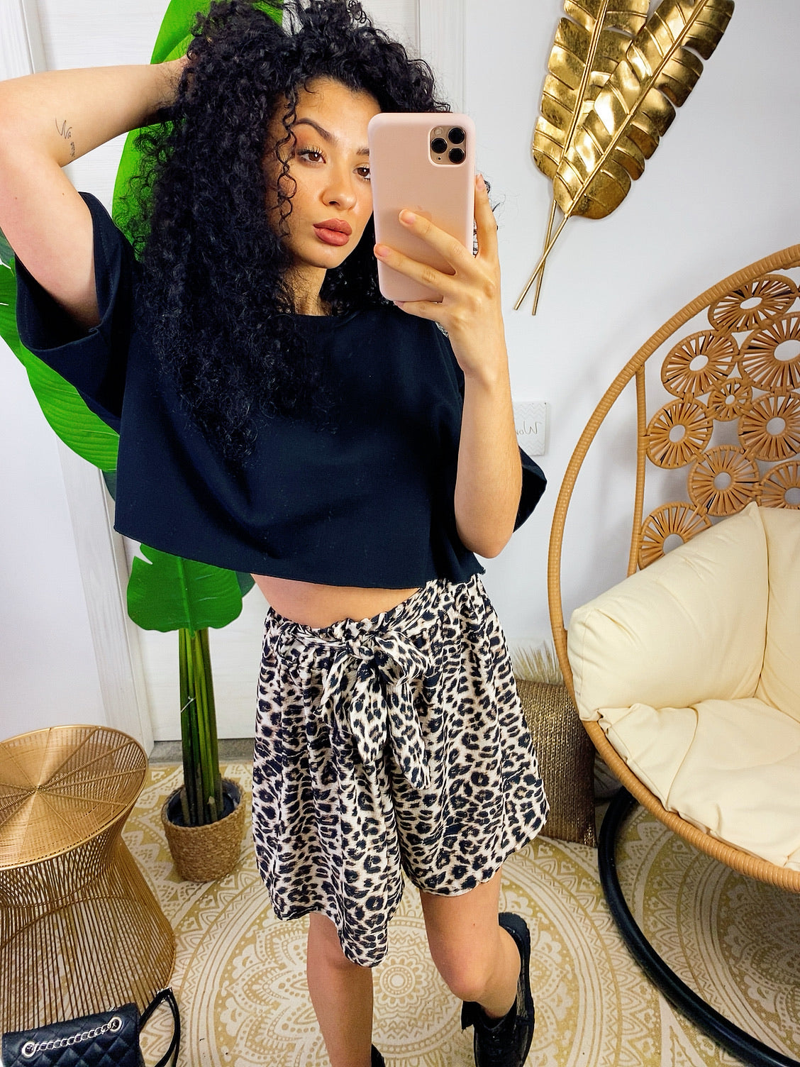 Short maculato con fiocco
