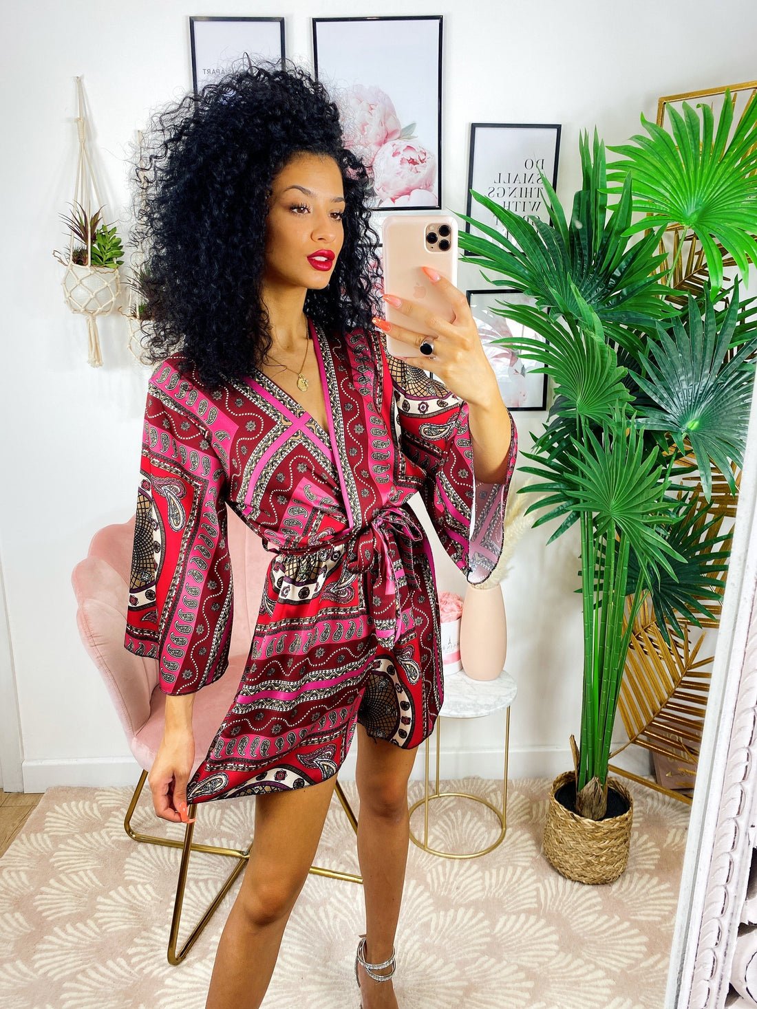 Tutina a kimono bordeaux