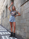 Pantagonna in jeans con laccetto