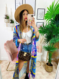 Kimono etnico azzurro