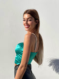 Top gioiello con perle