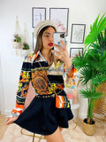 Camicia etnica dettaglio arancio senza borsetta