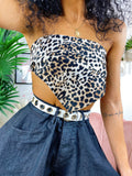 Top stampa bandana Maculato
