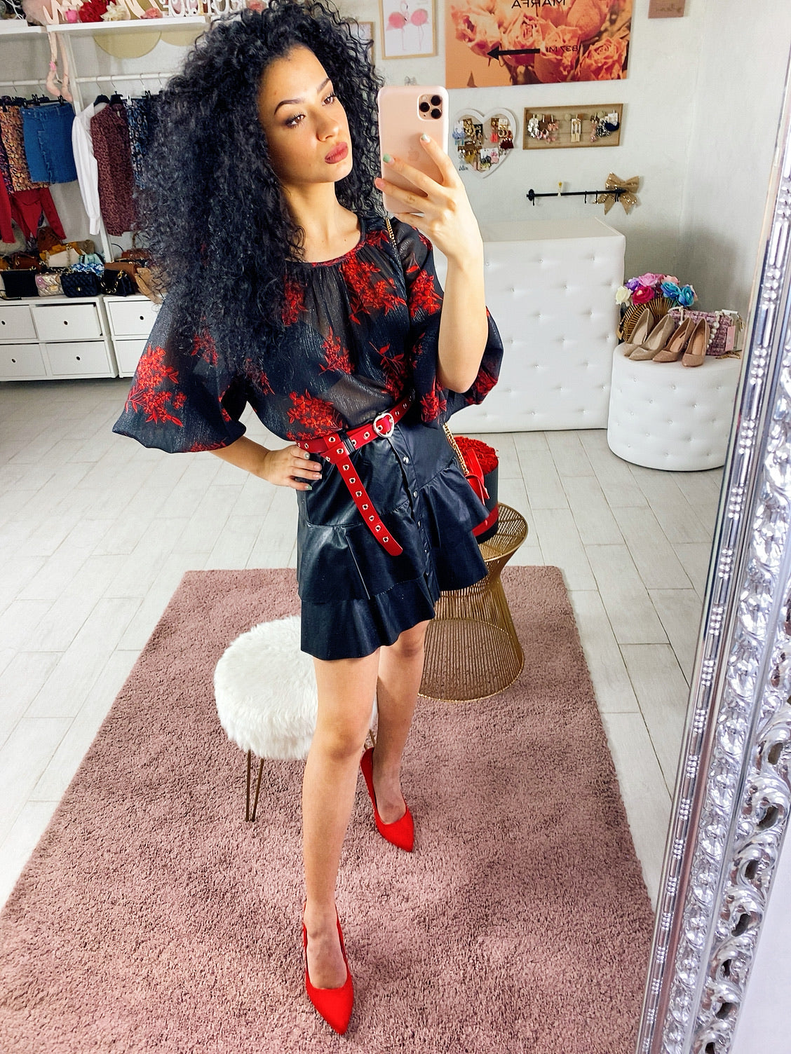 Blusa con fiori di ciliegio