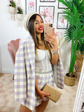 Completo giacca e short Lilla
