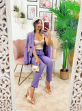 Completo giacca e pantalone lilla