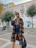 Giacca pied de poule Camel e nera