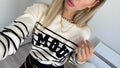 Maglione Amour bianco e nero