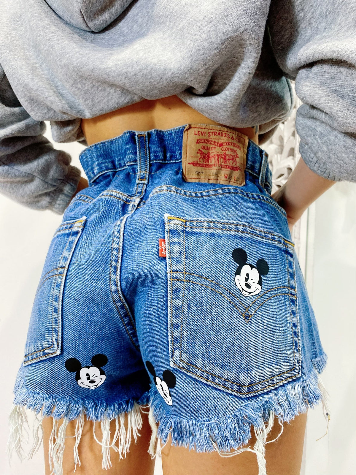 Short Levi’s Vintage con stampa topolino bagno medio