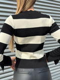Maglione a righe con spacco