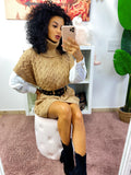 Abito in maglia Camel smanicato