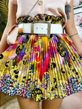 Cinturone largo oro con strass