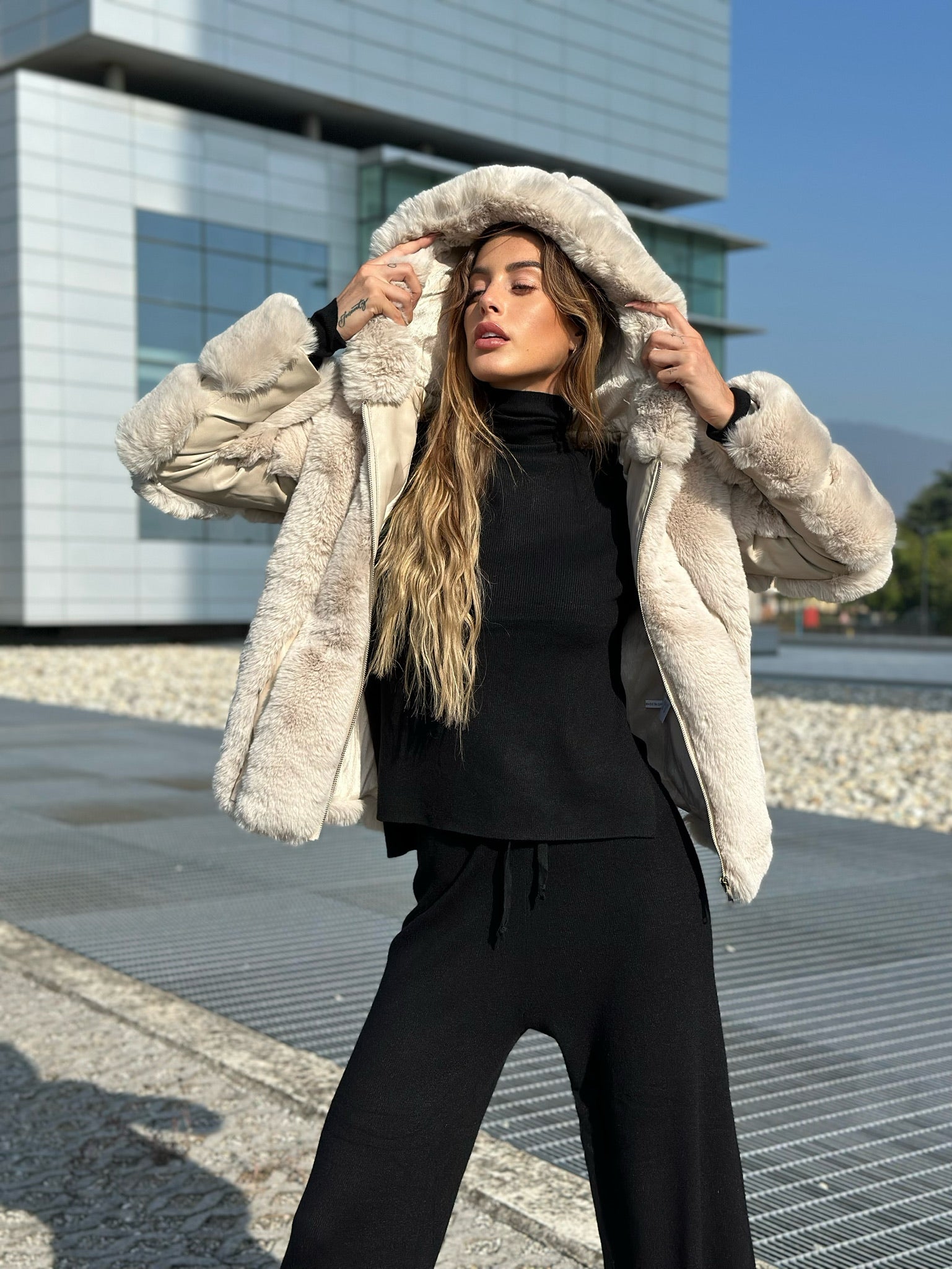 Eco-pelliccia Beige