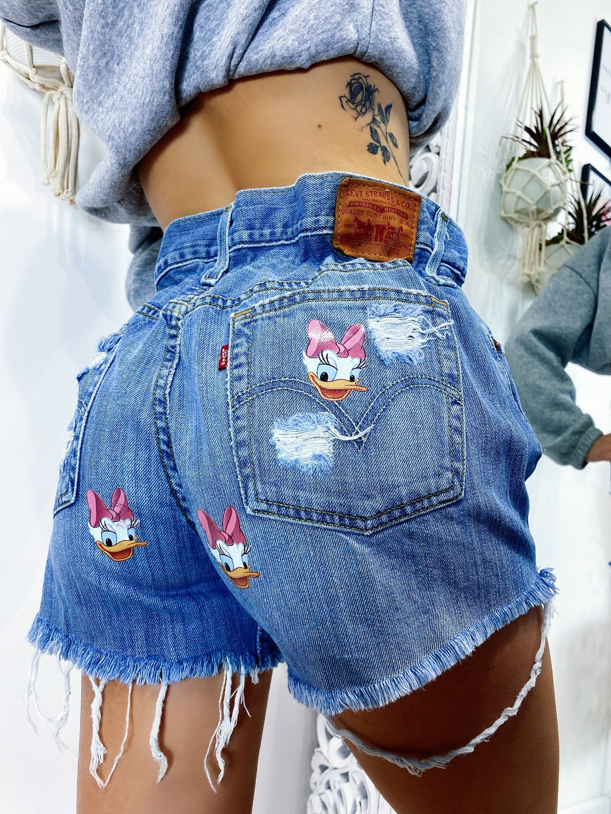 Short Levi’s Vintage con stampa Paperina bagno medio chiaro