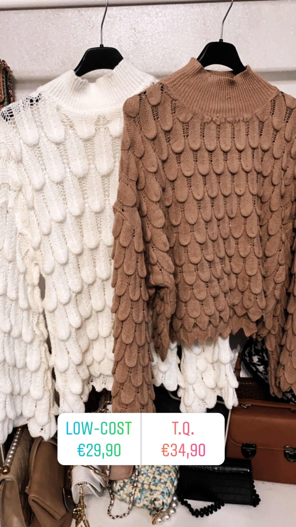 Maglione con onde manica larga top quality