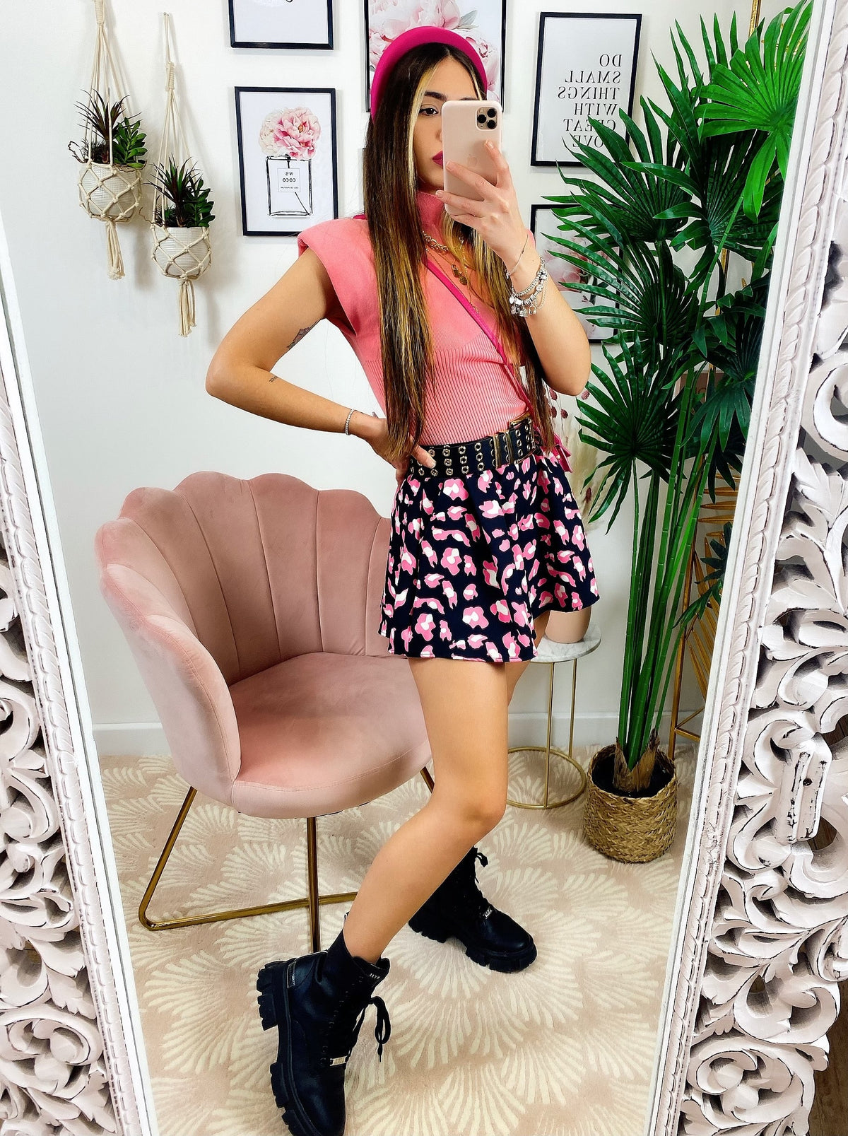 Maglia con spalline Bombate Rosa