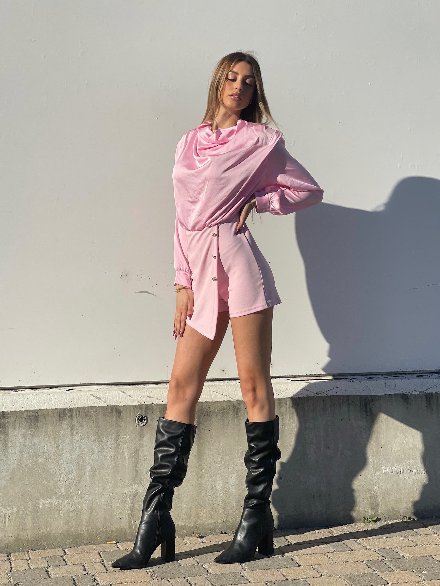 Tutina a portafoglio rosa