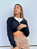 T-shirt più felpa crop
