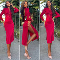 Abito midi Rosso con lacci