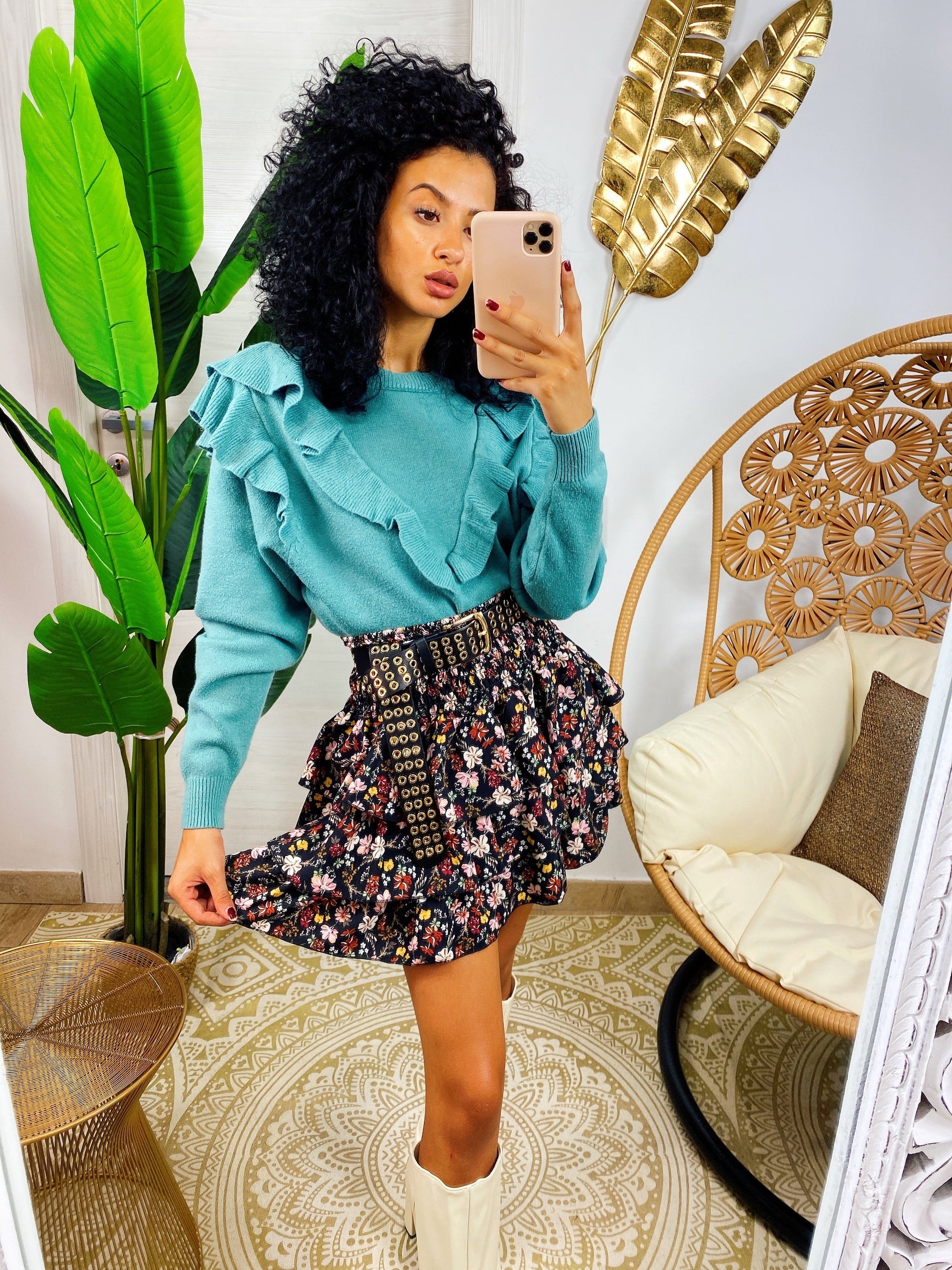 Maglione con V e rouches
