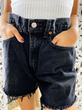 Short Vintage Levi’s grigio nero con borchie argento
