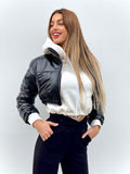 Bomber crop nero